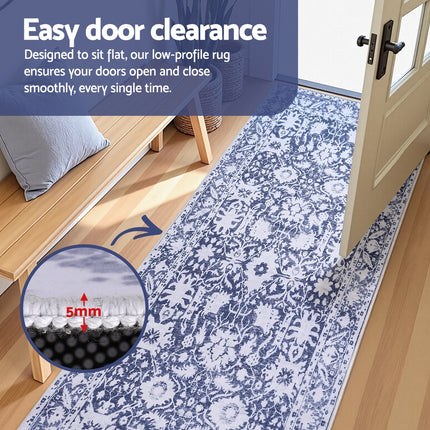 Artiss Hallway Runner Rug 80X300cm Soft Velvet Washable Modern Kitchen Mat 5