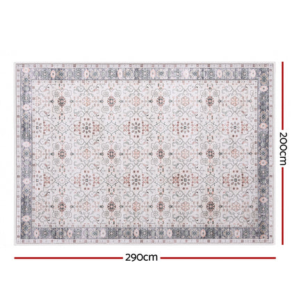 Artiss Washable Floor Rug 200x290cm Large Area Rug Modern Living Room Carpet 2