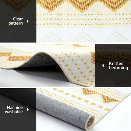Artiss Rug 160x230cm Area Rug Washable Mat Large Carpet Soft Short Pile Ella 7