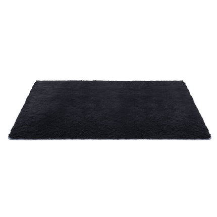 Artiss Floor Rug 160x230cm Plush Area Shaggy Rug Living Room Bedroom Carpet Black 3