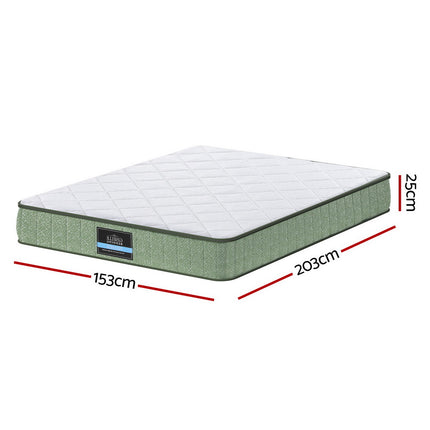 Giselle 25cm Memory Foam Mattress Dual Layer Zipper Cover Cool Charcoal Foam Mattresses Queen 2