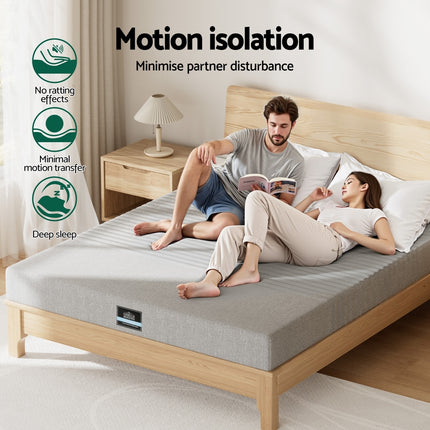 Giselle Bedding Cool Gel Memory Foam Mattress Charcoal 7-Zone Washable Bamboo Cover 15cm Double 10