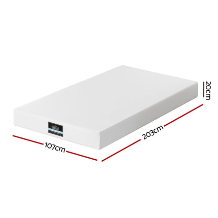 Giselle 20cm Memory Foam Mattress Green Tea King Single 2