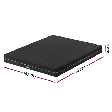 Giselle 18cm Memory Foam Mattress Green Tea Foam Cool Gel Foam Mattresses Queen 2