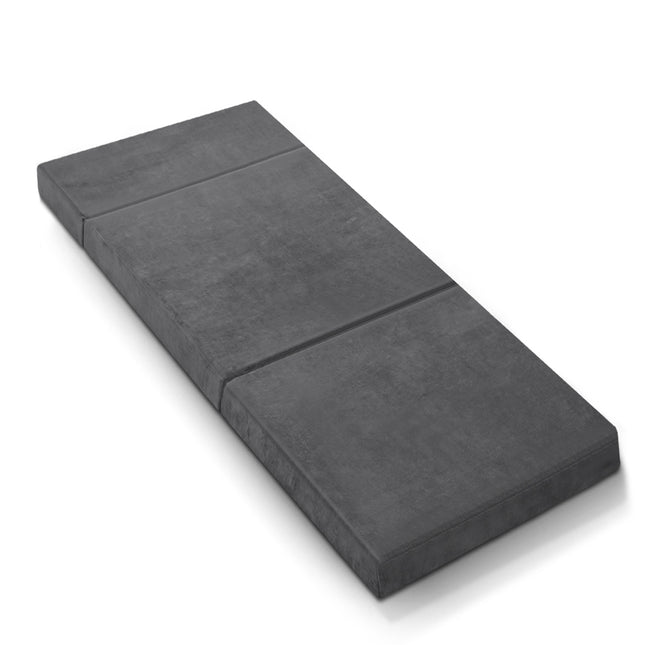 Giselle Bedding Foldable Mattress Folding Foam Bed Mat Single Grey 2