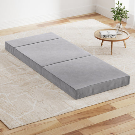 Giselle Bedding Foldable Mattress Folding Foam Bed Mat Light Grey 8