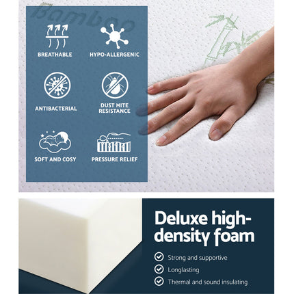 Giselle Bedding Foldable Mattress Folding Foam Sofa Bed Mat Bamboo 5