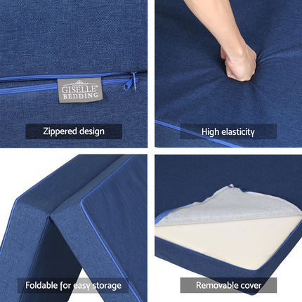 Giselle Bedding Foldable Mattress Folding Foam Single Blue 7