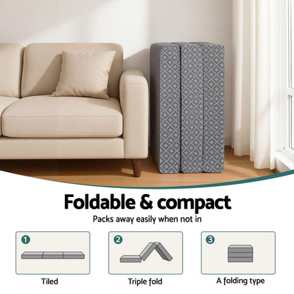 Giselle Foldable Mattress Folding Sofa Bed Trifold Memory Foam Camping Cushion Mat 8
