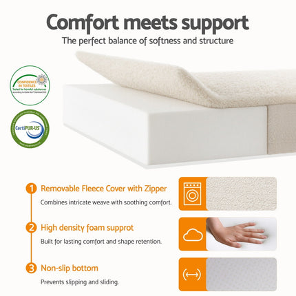 Giselle Bedding Foldable Mattress Fleece Portable 3-fold Folding Foam Mattresses 5