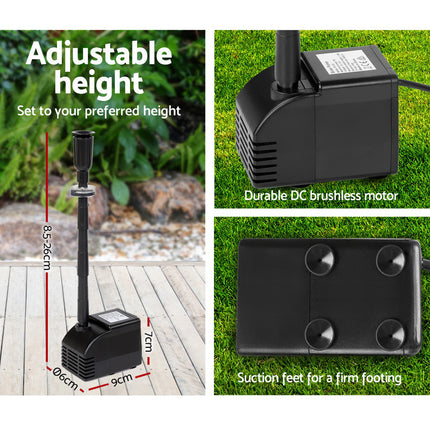 Gardeon Solar Pond Pump Submersible Water Fountain Kit 6.6FT 3