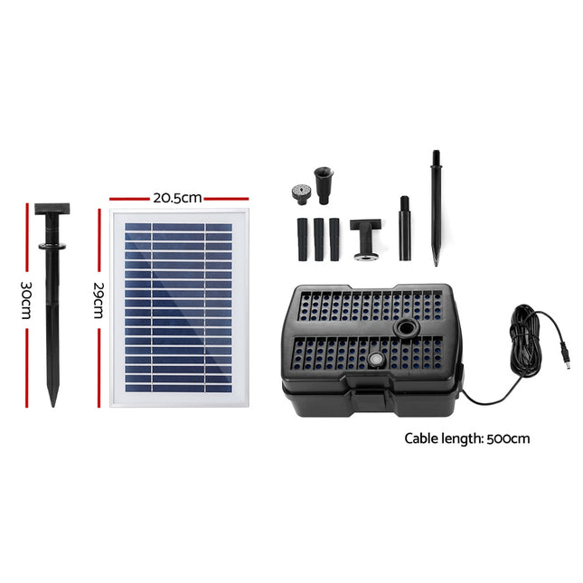 Gardeon Solar Pond Pump with Filter Box 4.6FT 2