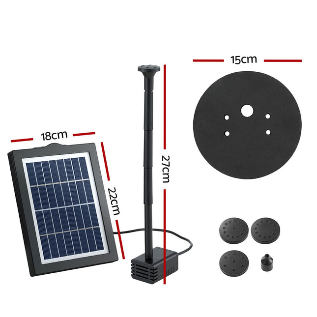 Gardeon Solar Pond Pump Water Fountain Submersible Floating Bird Bath 190L/H 2
