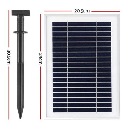 Gardeon Solar Pond Pump Submersible Water Fountain with Battery Kit LED Lights 4.3FT 2