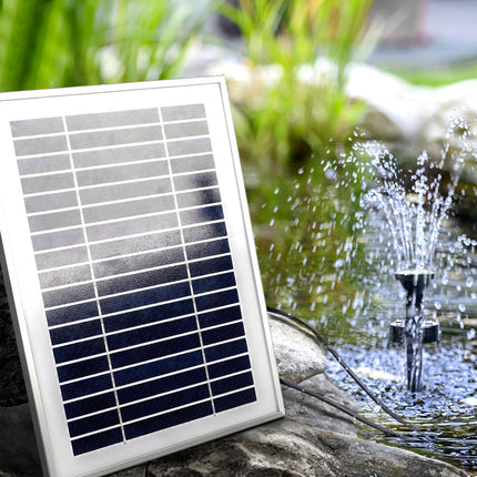 Gardeon Solar Pond Pump Submersible Water Fountain with Battery Kit LED Lights 4.3FT 8
