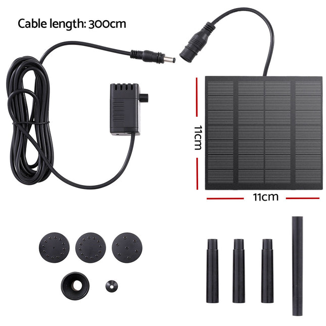 Gardeon Solar Pond Pump Submersible Water Fountain Kit 2.6FT 2