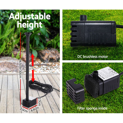 Gardeon Solar Pond Pump Submersible Water Fountain Kit 2.6FT 6