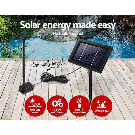 Gardeon Solar Pond Pump Submersible Water Fountain Kit 4FT 4