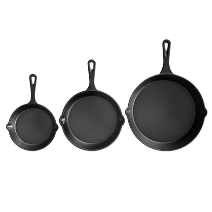 5-star chef Non Stick Frying Pan Cast Iron 3PCS 3