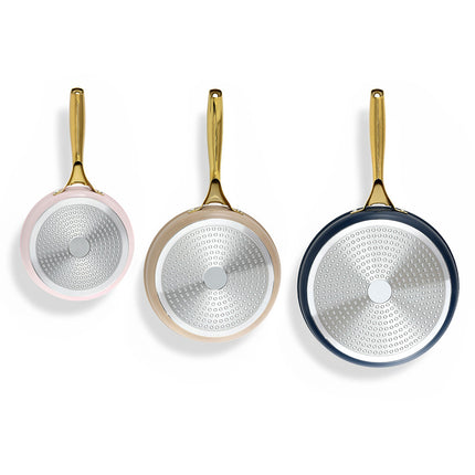 5-star Chef Frying Pan 3PCS Shades Frypan Set Ceramic Coating Multi Colour 3