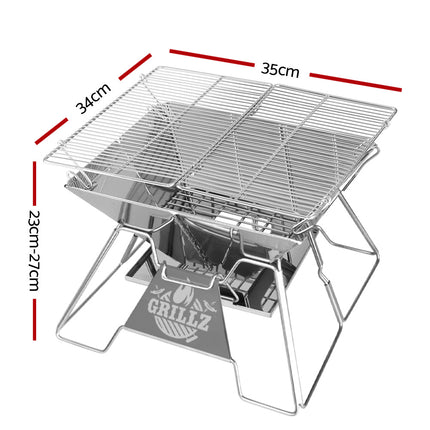Grillz Fire Pit BBQ Grill with Carry Bag Portable 2