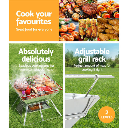 Grillz Fire Pit BBQ Grill with Carry Bag Portable 5