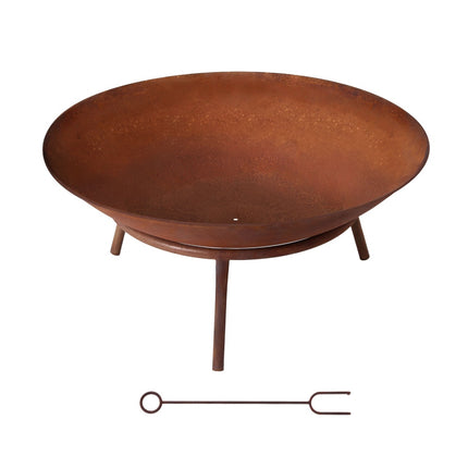 Grillz 56cm Fire Pit Iron Rustic Bowl Outdoor 3