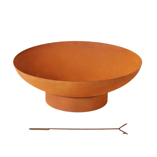 Grillz Fire Pit Iron Bowl 80cm Outdoor Patio Fireplace