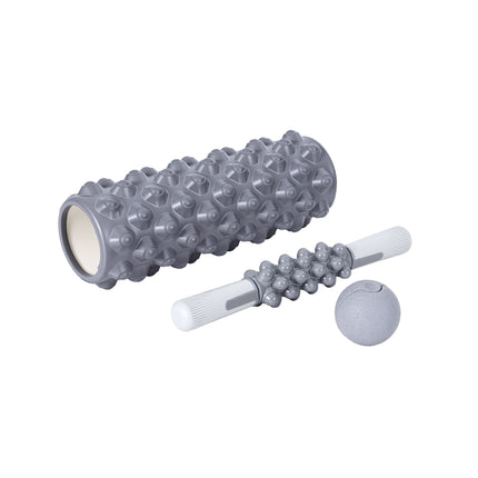 Everfit Foam Roller Set 3-in-1 with Targeted Recovery Muscle Roller Stick & Deep Tissue Massage Ball, Heavy Duty 150KG Support Gym Roller for Back Pain Relief, Myofascial Release, Home Gym Exercise 3