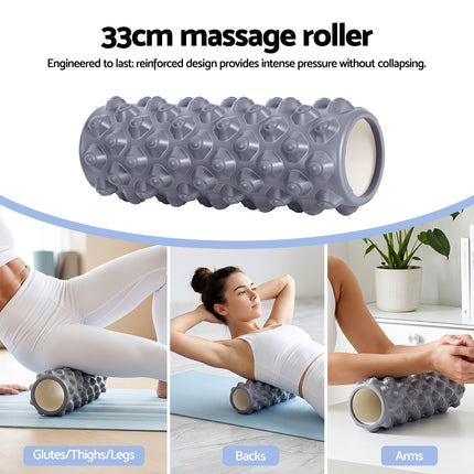 Everfit Foam Roller Set 3-in-1 with Targeted Recovery Muscle Roller Stick & Deep Tissue Massage Ball, Heavy Duty 150KG Support Gym Roller for Back Pain Relief, Myofascial Release, Home Gym Exercise 4