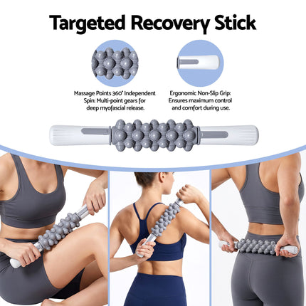 Everfit Foam Roller Set 3-in-1 with Targeted Recovery Muscle Roller Stick & Deep Tissue Massage Ball, Heavy Duty 150KG Support Gym Roller for Back Pain Relief, Myofascial Release, Home Gym Exercise 5