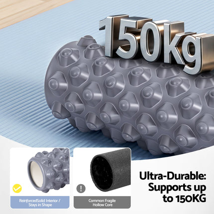 Everfit Foam Roller Set 3-in-1 with Targeted Recovery Muscle Roller Stick & Deep Tissue Massage Ball, Heavy Duty 150KG Support Gym Roller for Back Pain Relief, Myofascial Release, Home Gym Exercise 7