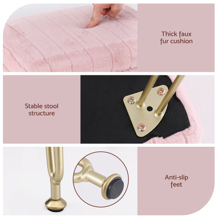 Artiss Storage Ottoman Vanity Foot Stool Pink 6