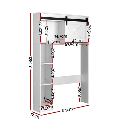 Artiss Bathroom Cabinet Over the Toilet Storage Organiser Laundry Shelf 128cm 2