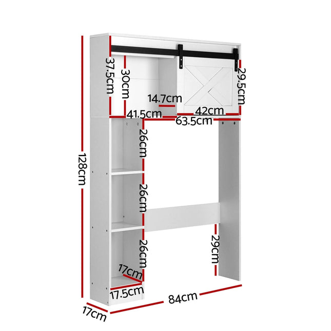Artiss Bathroom Cabinet Over the Toilet Storage Organiser Laundry Shelf 128cm 2