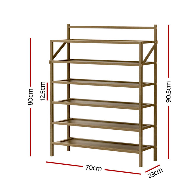 Artiss Shoe Rack 6-tier 18 Pairs Foldable 2