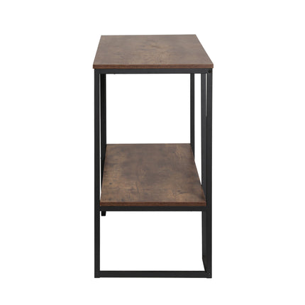 Artiss Console Table 106CM 2-tier Walnut Cora 4