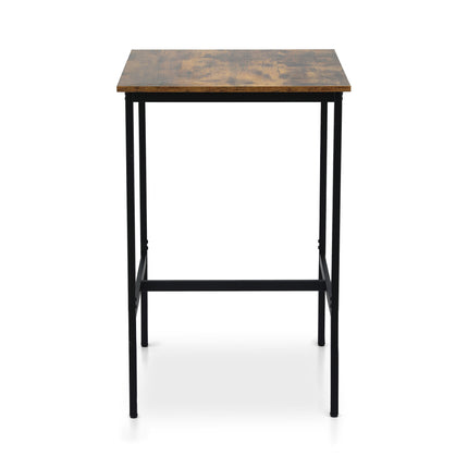 Artiss Bar Table Counter Kitchen Dining Desk Pub 60x92cm Vintage Metal Walnut 3
