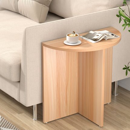 Artiss Coffee Table Semi-circle 48CM Pine Elva 7