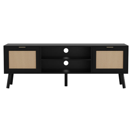 Artiss TV Unit 150cm Storage Cabinet Black 4