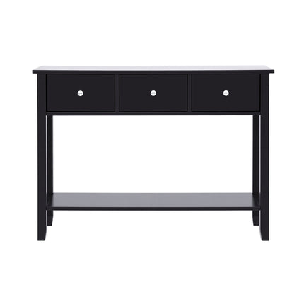 Artiss Console Table Hallway Sofa Entryway Entrance 3 Drawers 100CM Black 4