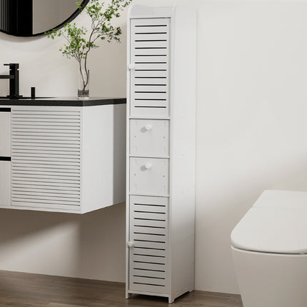 Artiss Bathroom Toilet Storage Cabinet Laundry Tallboy Cupboard Slim Corner 7