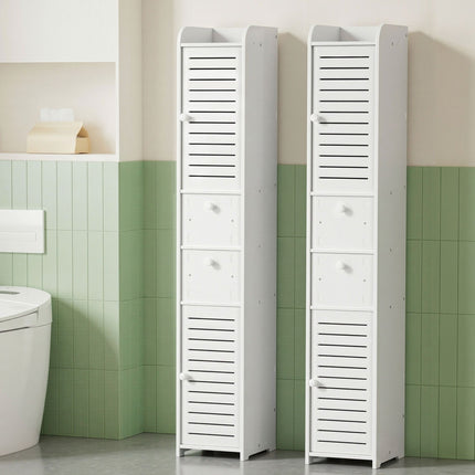 Artiss 2X Bathroom Toilet Storage Cabinet Laundry Tallboy Cupboard 8