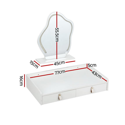 Artiss Dressing Table Floating LED White Daphne 2