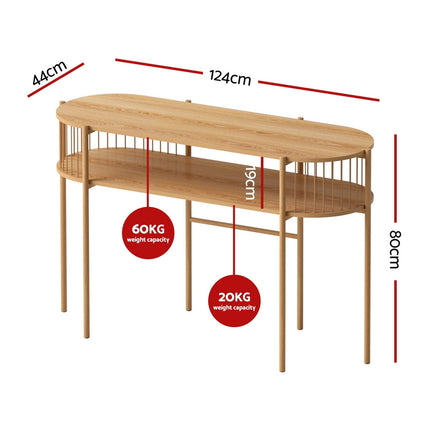Artiss Console Table 124CM Pine 2