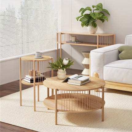 Artiss Console Table 124CM Pine 6