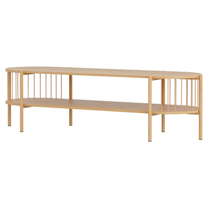 Artiss TV Unit Entertainment Unit Storage Shelf 148cm Pine 2