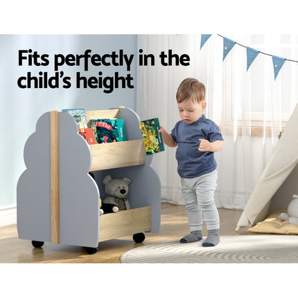 Keezi Kids Toy Box Bookshelf Storage Bookcase Organiser Display Shelf 4