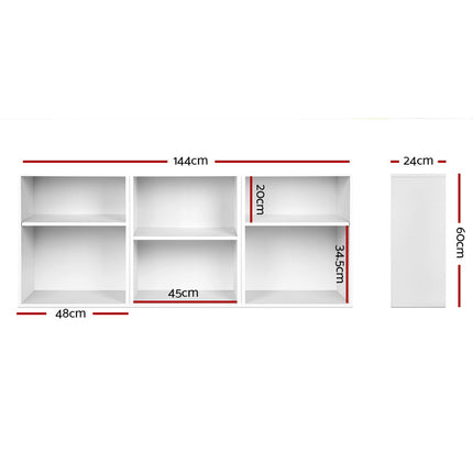 Artiss Bookshelf Set of 3 - VENA White 2