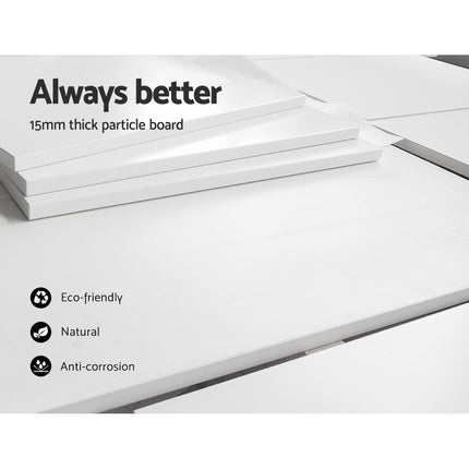 Artiss Bookshelf Set of 3 - VENA White 5
